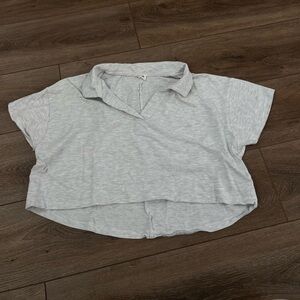 Cropped Collared Tee